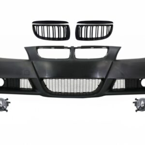 Front Bumper with Kidney Grilles suitable for BMW 3 Series E90 E91 Sedan Touring (2004-2008) M-Technik Design