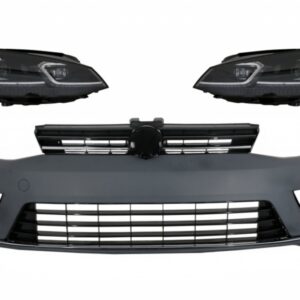 Front Bumper with LED Headlights Bi-Xenon Sequential Dynamic Turning Lights suitable for VW Golf VII 7 (2013-2017) Facelift G7.5 R-Line Look
