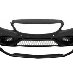 Front Bumper with Lip Extension suitable for Mercedes C-Class W205 S205 C205 A205 (2014-2020) Limousine T-Model Coupe Cabriolet C63 Design