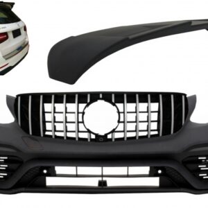 Front Bumper with Rear Roof Spoiler suitable for Mercedes GLC X253 SUV (2015-2019) GLC 63 Design