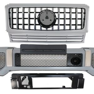 Front Bumper with Silver Grille suitable for MERCEDES G-Class W463 (1989-2017) G63 GT-R Panamericana Design