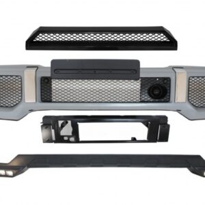 Front Bumper with Spoiler LED DRL and Upper Spoiler Lip suitable for Mercedes G-Class W463 (1989-2017) G65 Design