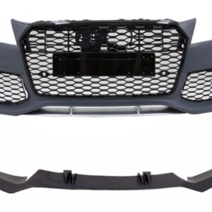 Front Bumper with Spoiler Lip Real Carbon suitable for Audi A7 4G Pre-Facelift (2010-2014) RS7 Design
