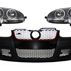 Front Bumper with Xenon Look Headlights RHD suitable for VW Golf 5 V Mk5 (2003-2007) Jetta (2005-2010) GTI Design