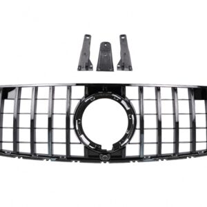 Front Central Grille suitable for Mercedes GLC X253 C253 Facelift (2020-2021) GTR Panamericana Design All Black