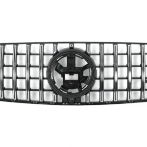 Front Central Grille suitable for Mercedes GLE SUV W167 V167 GLE Coupe C167 Sport Package (2019-06.2023) GTR Panamericana Design Glossy Black and Chrome