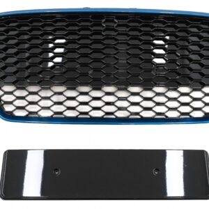 Front Grille suitable for Audi R8 42 1st Generation Facelift (2013-2015) RS Design Glossy Black Blue
