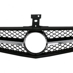 Front Grille suitable for Mercedes C-Class W204 S204 Limousine Station Wagon (2007-2014) Sport Piano Black C63 Design