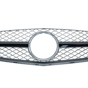 Front Grille suitable for MERCEDES C-Class W204 S204 Limousine Station Wagon (2007-2014) Sport Brushed Dark Grey SL Look