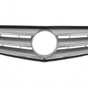 Front Grille suitable for Mercedes C-Class W204 S204 Limousine Station Wagon (2007-2014) Sport Silver