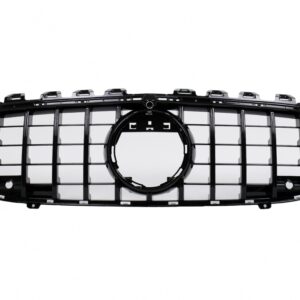 Front Grille suitable for Mercedes CLA X118 C118 (2019-05.2023) Piano Black Stripes GT-R Panamericana Design