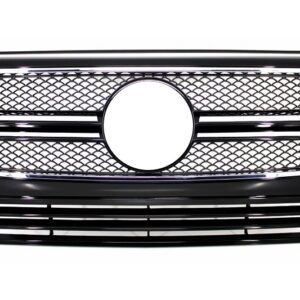Front Grille Suitable for Mercedes G-Class W463 (1990-2012) G65 Design Piano Black Chrome Frame