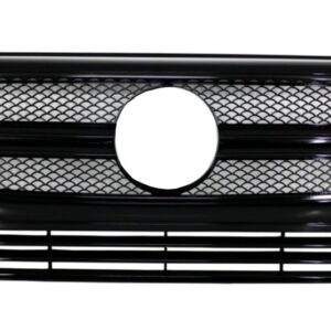 Front Grille suitable for Mercedes G-Class W463 (1990-2017) New G65 G63 Design Full Piano Black