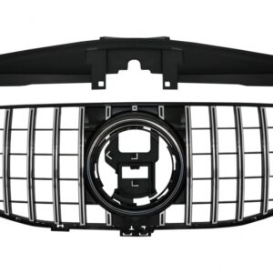 Front Grille suitable for Mercedes GLE W167 V167 C167 Standard Edition (2019-06.2023) GT-R Panamericana Design Chrome Black