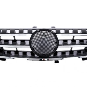 Front Grille suitable for Mercedes ML M-Class W164 (2005-2008) Black Chrome