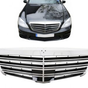 Front Grille suitable for Mercedes S-Class W221 Facelift (2010-2013) S63 S65 Design