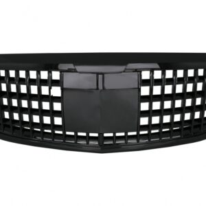 Front Grille suitable for Mercedes S-Class W222 X222 (2014-2020) Vertical Design Piano Black