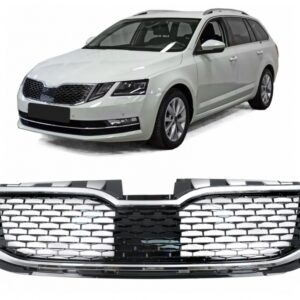 Front Grille suitable for Skoda Octavia III 5E Facelift Sedan Wagon (2017-2020) Black/ Chrome