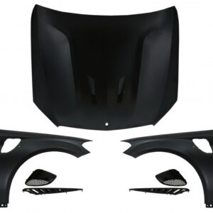 Front Hood Bonnet with Front Fenders Suitable for Mercedes C-Class W205 S205 C205 A205 (2014-2020) GT Design
