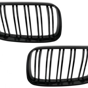 Front Kidney Grilles suitable for BMW 3 Series E92 E93 Coupe Convertible LCI (2010-2015) Double Stripe Piano Black