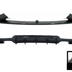 Front Spoiler with Diffuser suitable for BMW 4 Series F32 Coupe F33 Cabrio F36 Grand Coupe (2013-03.2019) M-Performance Design Carbon Film Coating