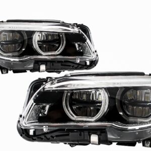 Full LED Angel Eyes Headlights suitable for BMW 5 Series F10 F11 LCI (2014-2017)