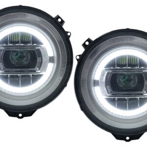 Full LED Headlights suitable for Mercedes G-Class W463 (2005-2017) Chrome Facelift 2018 Design