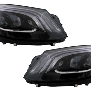 Full LED Headlights suitable for Mercedes S-Class W222 (2013-2020) Black