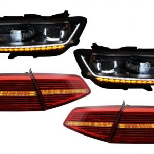 Full LED Headlights with LED Taillights suitable for VW Passat B8 3G (2014-2019) Matrix R line with Sequential Dynamic Turning Lights