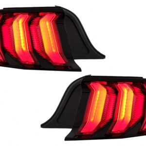 Full LED Taillights suitable for Ford Mustang VI S550 (2015-2019) Red with Dynamic Sequential Turning Lights