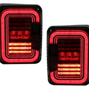 Full LED Taillights suitable for Jeep Wrangler JK (2007-2017) Smoke