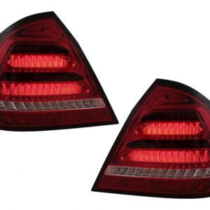 Full LED Taillights suitable for Mercedes C-Class W203 Sedan (2000-2004) Red Clear with Dynamic Turn Signal