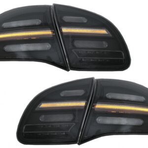 FULL LED taillights suitable for Porsche Cayenne 958 E2 92A Prefacelift (2010-2014) Black Smoke with Dynamic Indicators