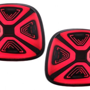 Full LED Taillights suitable for Smart ForTwo C453 A453 ForFour W453 (2014-2019) Dynamic Start-up Display Red Clear