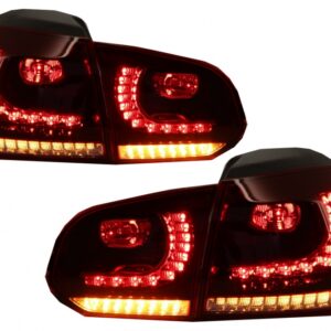 FULL LED Taillights suitable for VW Golf 6 VI (2008-2013) R20 Design Dynamic Sequential Turning Light Cherry Red (LHD and RHD)