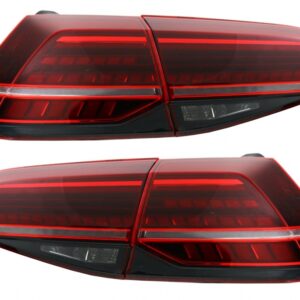 Full LED Taillights suitable for VW Golf 7 & 7.5 VII (2012-2019) Facelift Retrofit G7.5 Look Dynamic Sequential Turning Lights Dark Cherry Red
