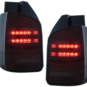 Full LED Taillights suitable for VW Transporter V T5 Facelift (2010-2015) Red Smoke Sequential