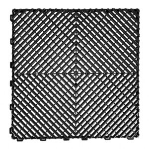 Garage Interlocking Floor Tiles Warehouse Modular Flooring Black