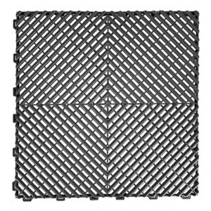 Garage Interlocking Floor Tiles Warehouse Modular Flooring Dark Grey