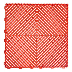 Garage Interlocking Floor Tiles Warehouse Modular Flooring Red