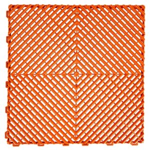 Garage Interlocking Floor Tiles Warehouse Modular Flooring Orange