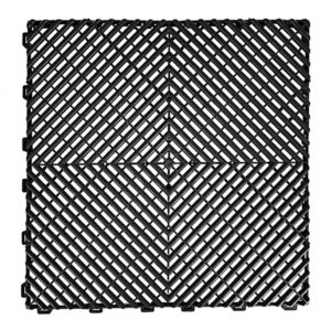 Garage Interlocking Floor Tiles Warehouse Modular Flooring Black Anti-Scratch Waterproof Eco-Friendly