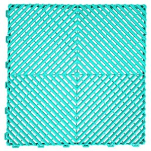 Garage Interlocking Floor Tiles Warehouse Modular Flooring Turquoise Anti-Scratch Waterproof Eco-Friendly