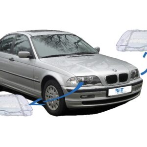 Headlight Glasses suitable for BMW E46 3 Series (1998-2001) Pre Facelift
