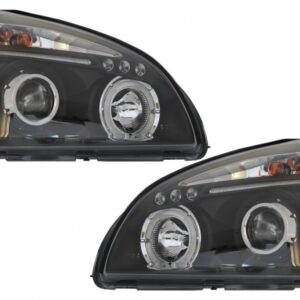 Headlights Angel Eyes Dual Halo Rims suitable for Hyundai Tucson (2004-2010) Black