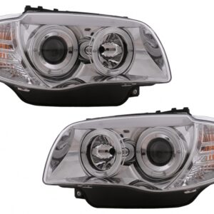 Headlights Angel Eyes suitable for BMW 1 Series E81 E82 E87 E88 (2004-2011) Chrome