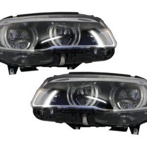 Headlights Full LED suitable for BMW 5 Series F10 F11 (2011-2013) Angel Eyes