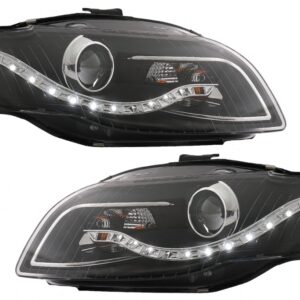 Headlights LED DRL DAYLIGHT suitable for Audi A4 B7 (11.2004-03.2008) Black