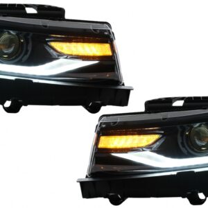 Headlights LED DRL suitable for Chevrolet Camaro Mk5 Facelift (2014-2015) Sequential Amber Dynamic Turning Lights Conversion to 2016+ Look