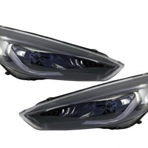 Headlights LED DRL suitable for FORD Focus III Mk3 RHD (2015-2017) Bi-Xenon Design Dynamic Flowing Turn Signals Demon Look